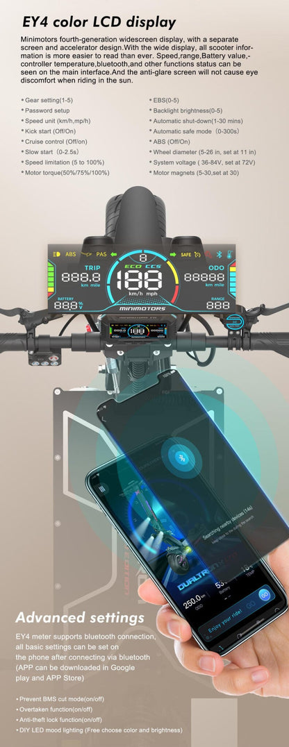 Dualtron X Limited - Display-Nahaufnahme